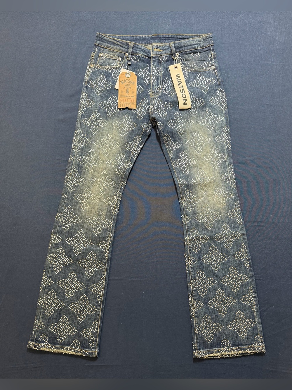 Watson Denim 80% Cotton 20% Polyester Size 34 Men's NWT Rhinestone Sparkle Jeans